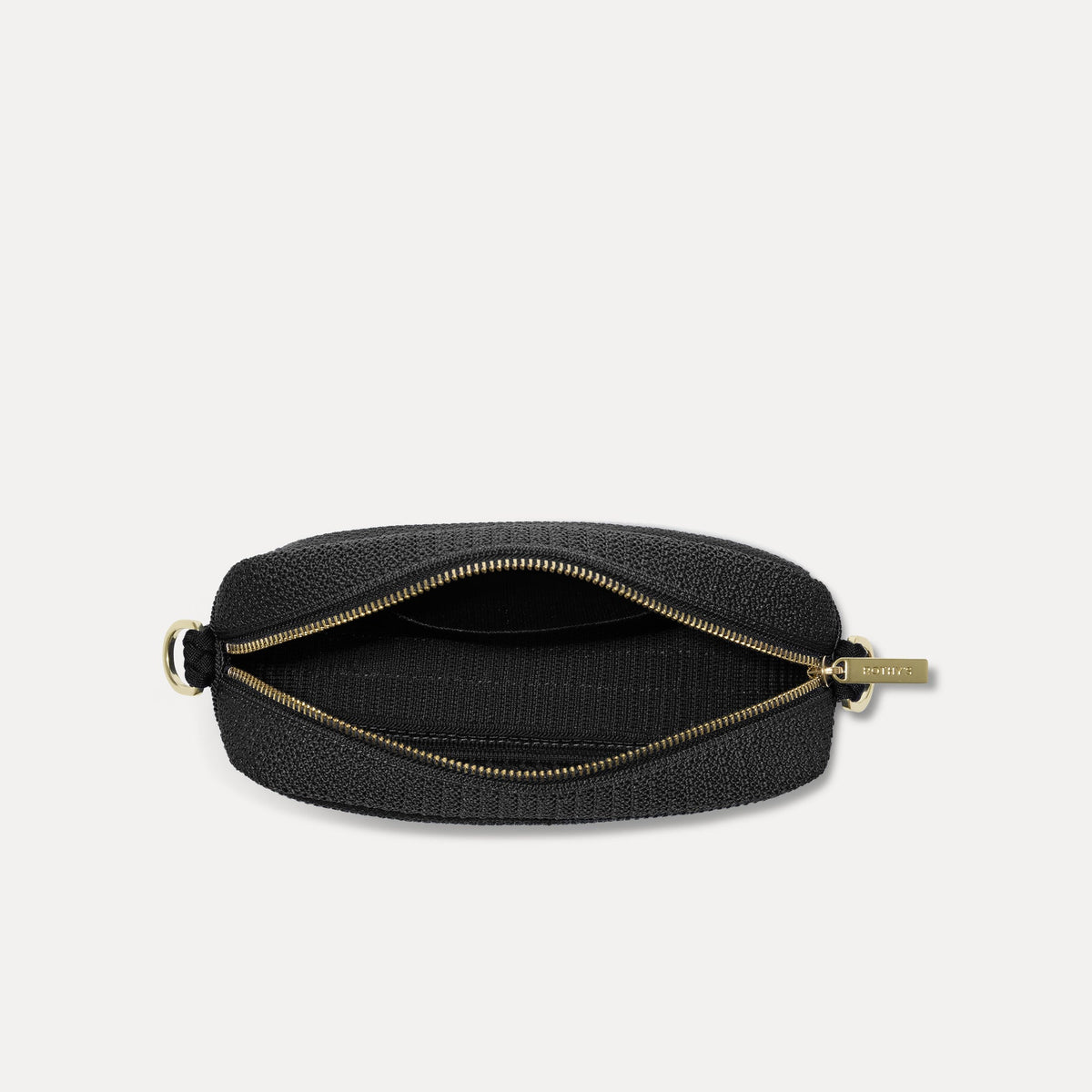 Rothy's The Crossbody Camera Bag in Black Licorice Open-Knit