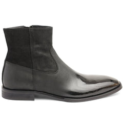 Bruno Magli Boots | Men Armando Patent Ombre Suede Zip Boot - Black