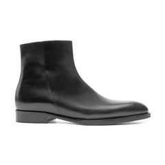 Bruno Magli Boots | Men Calvin Side Zip Leather Boot-Black