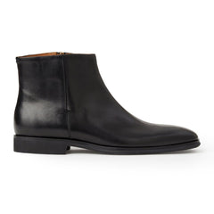 Bruno Magli Boots | Men Raging Leather Side Zip Boot-Black