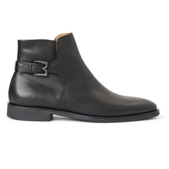 Bruno Magli Boots | Men Rubino Leather Side Zip Boot- Black