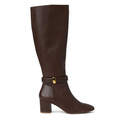 Bruno Magli Boots | Women Victoria Tall Shafted Leather Boot- Brown