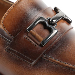 Bruno Magli Dress Shoes | Men Alpha Classic Bit Leather Loafer - Cognac