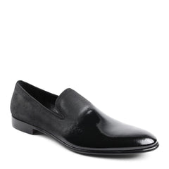 Bruno Magli Dress Shoes | Men Monet A-Line Patent Suede Smoking Slipper - Black