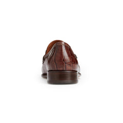 Bruno Magli Dress Shoes | Men Trieste Classic Moccasin- Brown Croc