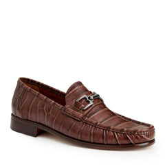 Bruno Magli Dress Shoes | Men Trieste Classic Moccasin- Brown Croc
