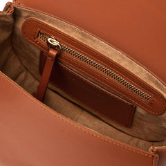 Bruno Magli Handbags | Women Camilla Equestrian Inspired Handbag Cognac Nappa Leather