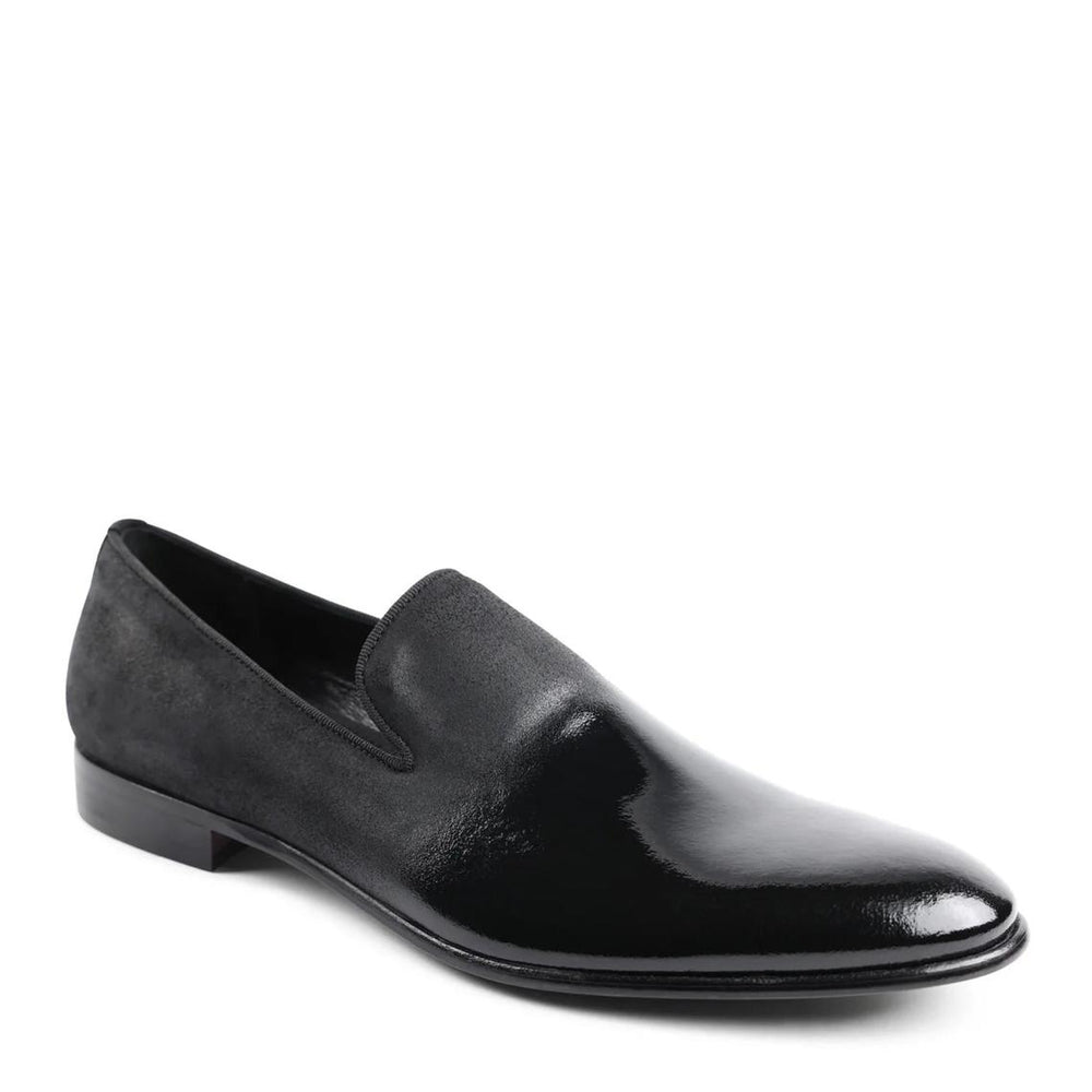 Bruno Magli Loafers & Slip-ons | Men Monet A-Line Patent Suede Smoking Slipper - Black