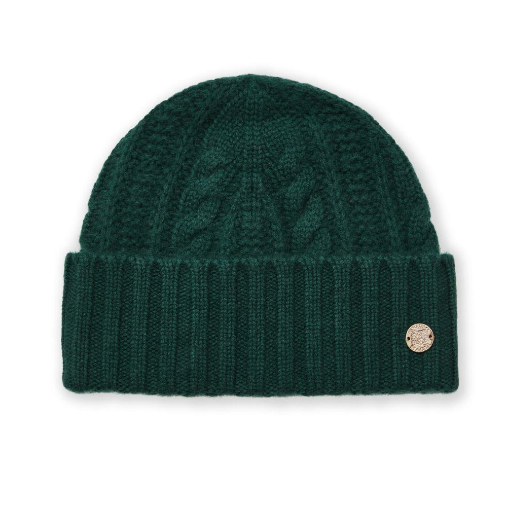 Bruno Magli Men's Cold Weather | Men/Women CABLE CUFFED HAT Green