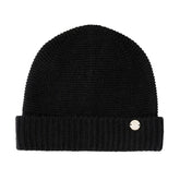 Bruno Magli Men's Cold Weather | Men/Women CASHMERE LINKS STITCH KNIT HAT W/ RIB CUFF BLACK