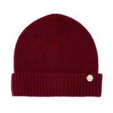 Bruno Magli Men's Cold Weather | Men/Women CASHMERE LINKS STITCH KNIT HAT W/ RIB CUFF BURGUNDY