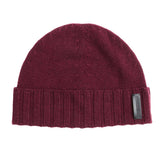Bruno Magli Men's Cold Weather | Men/Women Cashmere Rib Cuff Hat - Bordeaux
