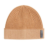 Bruno Magli Men's Cold Weather | Men/Women Cashmere Striped Cuff Hat - Camel