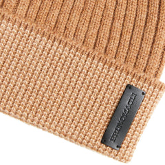Bruno Magli Men's Cold Weather | Men/Women Cashmere Striped Cuff Hat - Camel