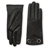 Bruno Magli Men's Cold Weather | Men/Women CHAIN CUFF LEATHER GLOVE-BLACK