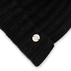 Bruno Magli Men's Cold Weather | Men/Women LADDERSTITCH HAT W/ SHEARLING POM Black