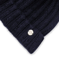 Bruno Magli Men's Cold Weather | Men/Women LADDERSTITCH HAT W/ SHEARLING POM Navy