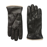 Bruno Magli Men's Cold Weather | Men/Women Nappa Leather Gathered Wrist Gloves - Black