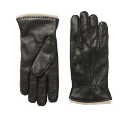 Bruno Magli Men's Cold Weather | Men/Women Nappa Leather Gathered Wrist Gloves - Black