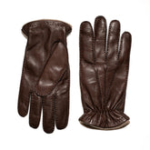 Bruno Magli Men's Cold Weather | Men/Women Nappa Leather Gathered Wrist Gloves - Brown