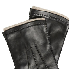 Bruno Magli Men's Cold Weather | Men/Women Nappa Leather Gloves With Cashmere Cuff - Black