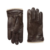 Bruno Magli Men's Cold Weather | Men/Women Nappa Leather Gloves With Cashmere Cuff - Brown