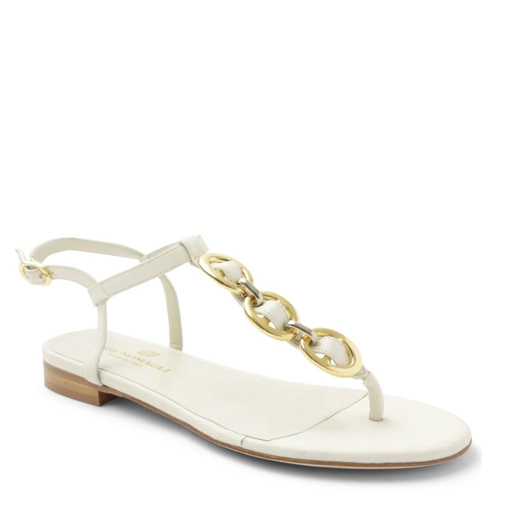 Bruno Magli Sandals & Slides | Women Marina Leather Embellished Thong Sandal - Off White