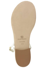 Bruno Magli Sandals & Slides | Women Marina Leather Embellished Thong Sandal - Off White