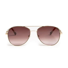 Bruno Magli Sunglasses | Women Costa Aviator Sunglasses - Gold Tortoise