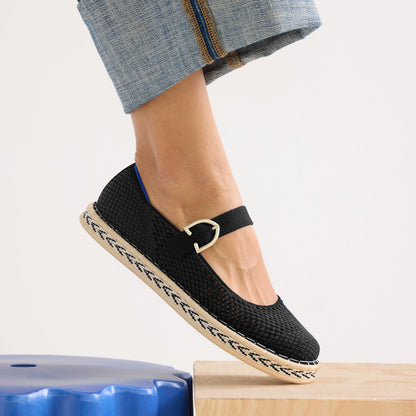 Rothy's The Espadrille Mary Jane in Black