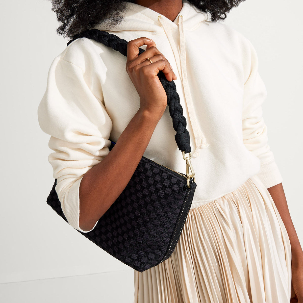 Rothy's The Shoulder Strap in Black Braid