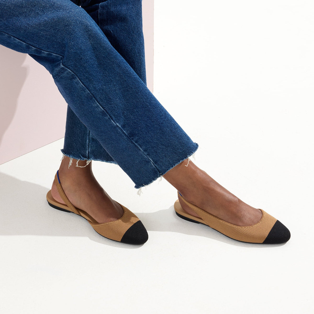 Rothy's The Almond Slingback in Tawny Captoe
