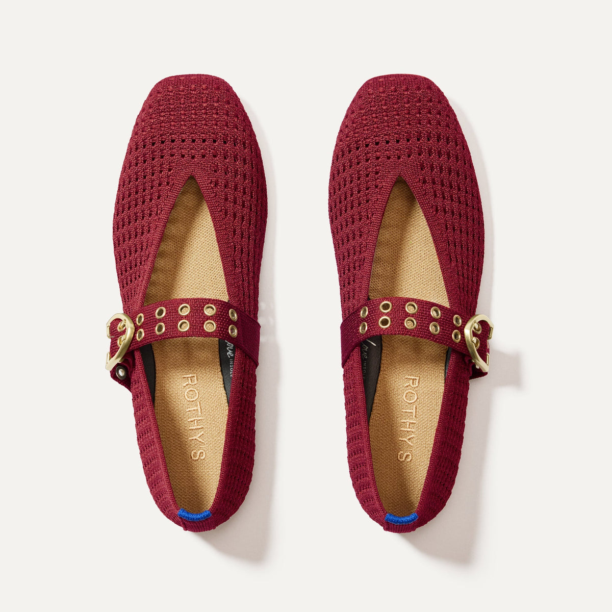 Rothy's The Max Buckle Mary Jane in Ruby Mesh