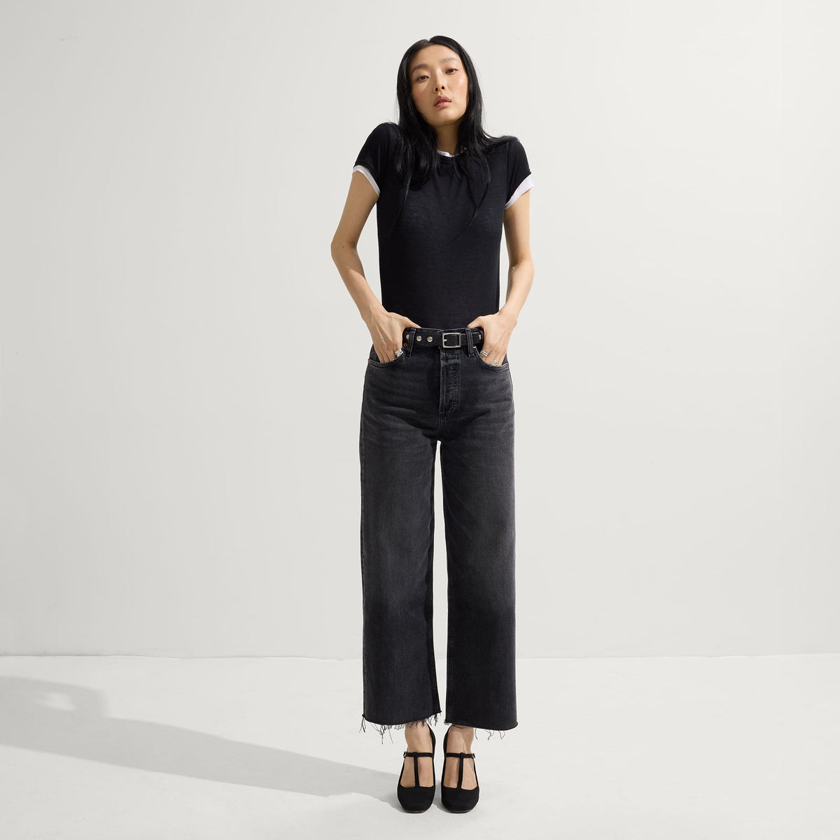 Rothy's The T-Strap Mary Jane in Black