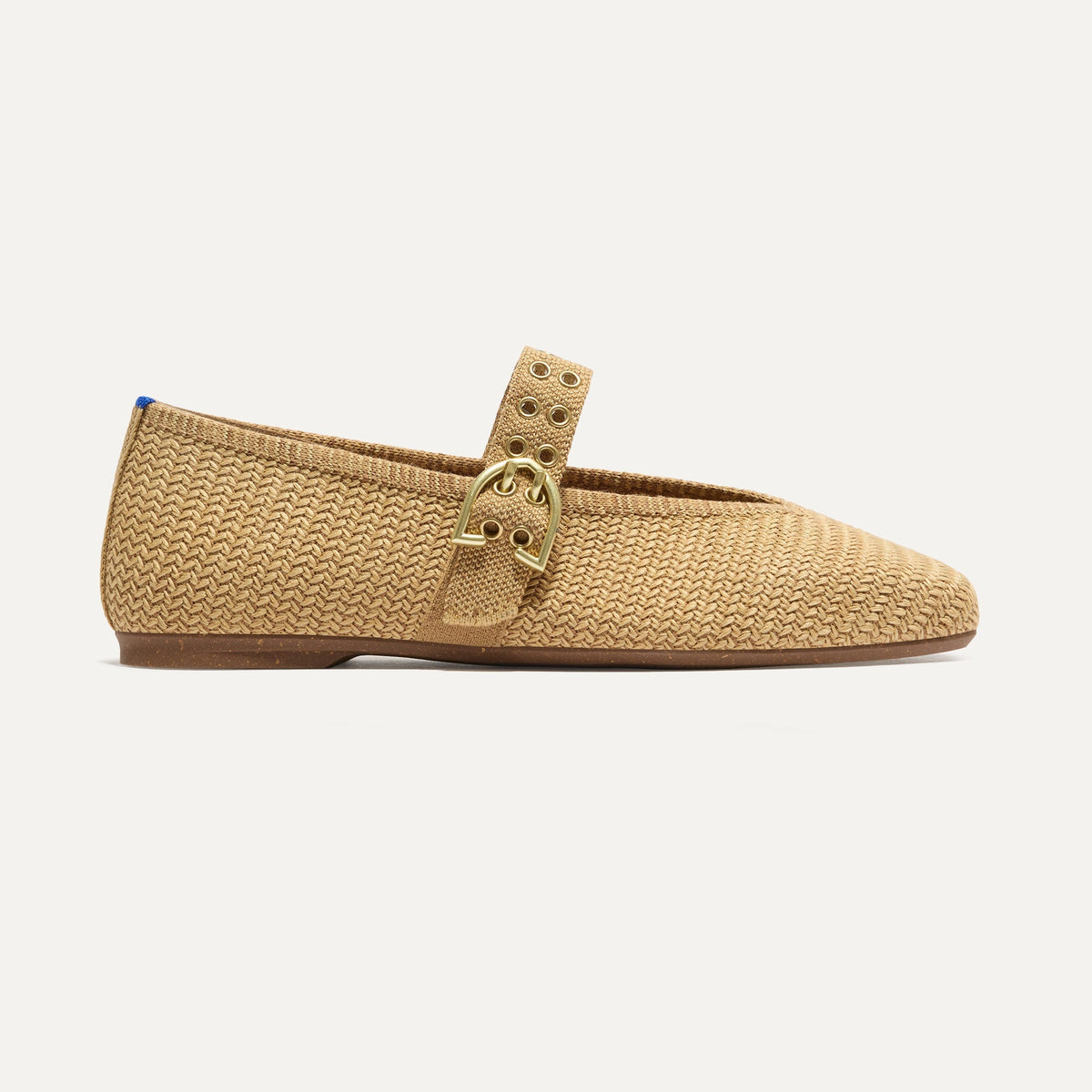 Rothy's The Max Buckle Mary Jane in Tan Woven