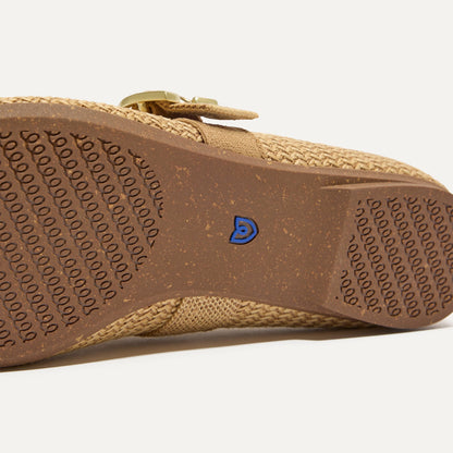 Rothy's The Max Buckle Mary Jane in Tan Woven