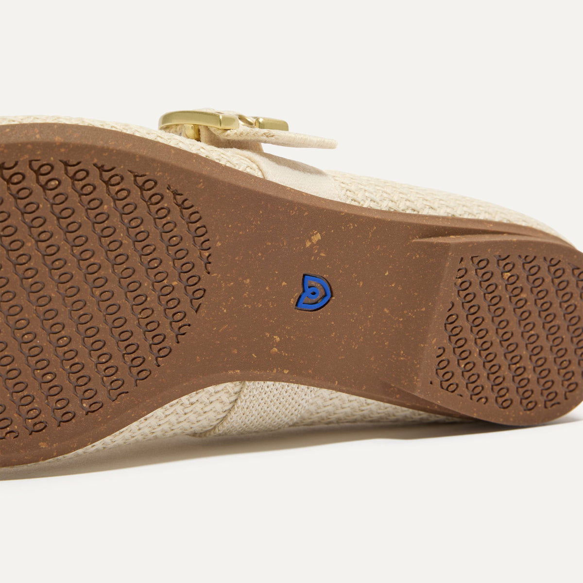 Rothy's The Max Buckle Mary Jane in Cream Woven