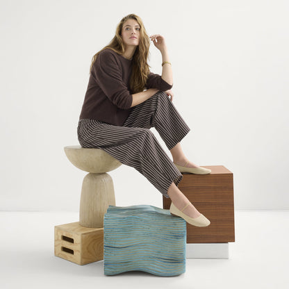Rothy's The Max Square Mary Jane in Cream Raffia Knit