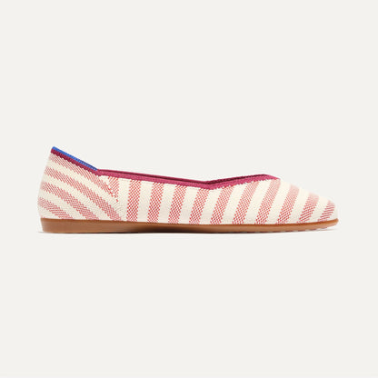 Rothy's The Daily Flat in Coral Cabana Stripe