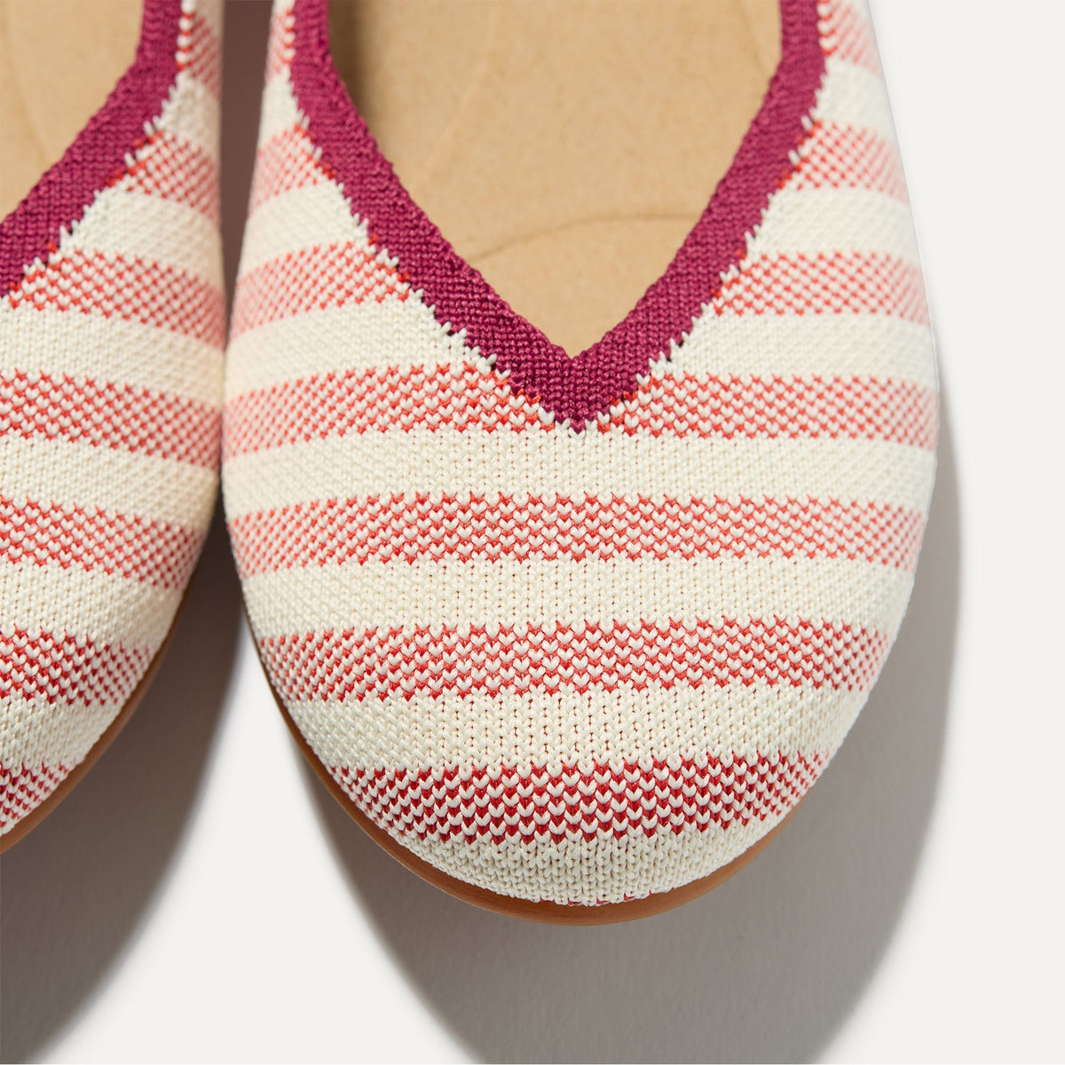 Rothy's The Daily Flat in Coral Cabana Stripe