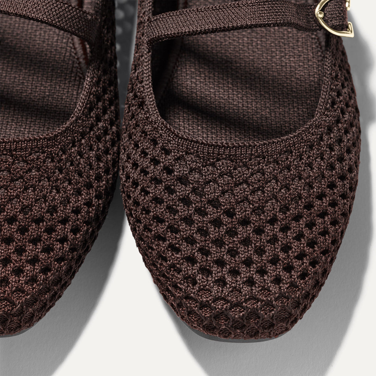 Rothy's The Double Buckle Mary Jane in Chocolate Mesh