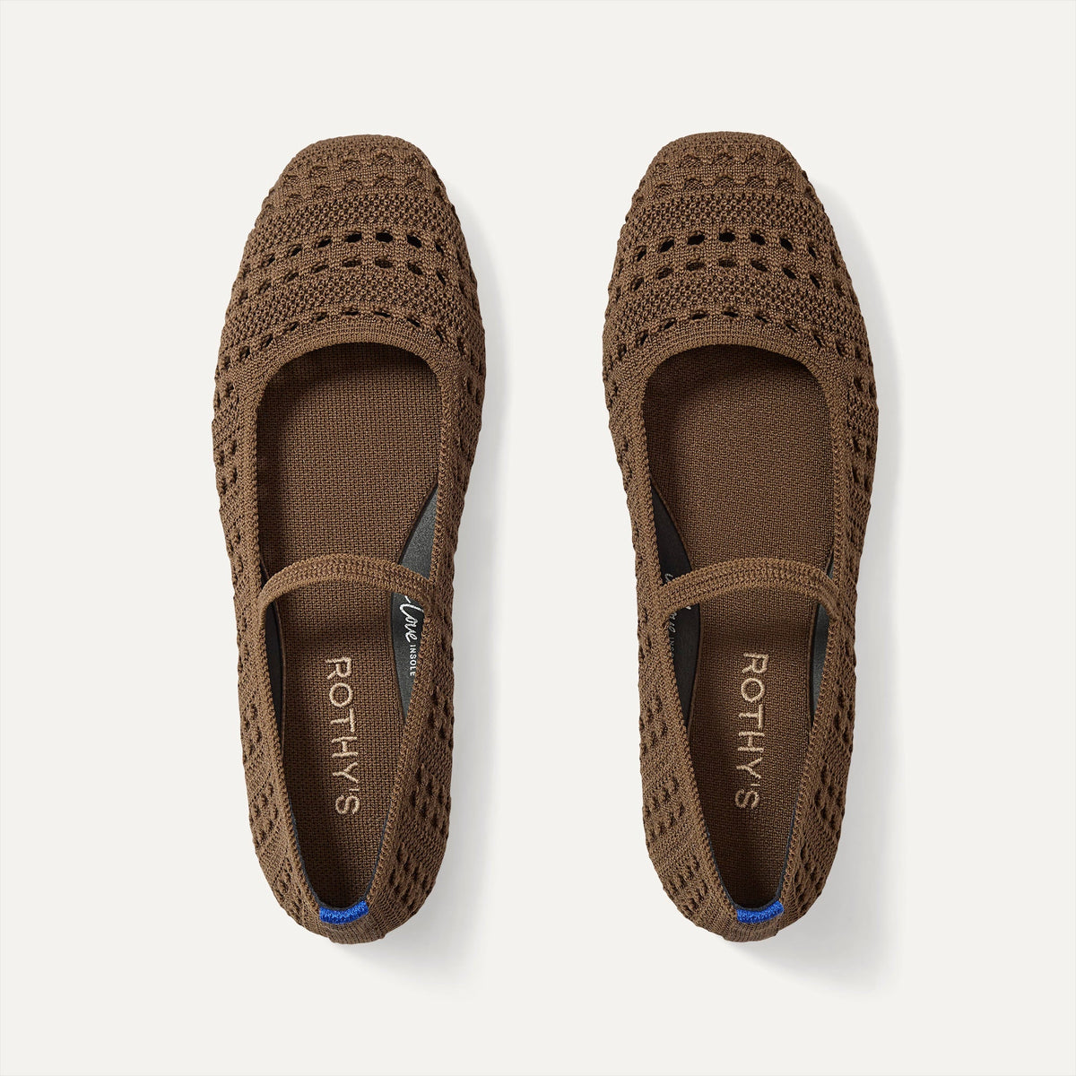 Rothy's The Max Square Mary Jane in Cinnamon Crochet