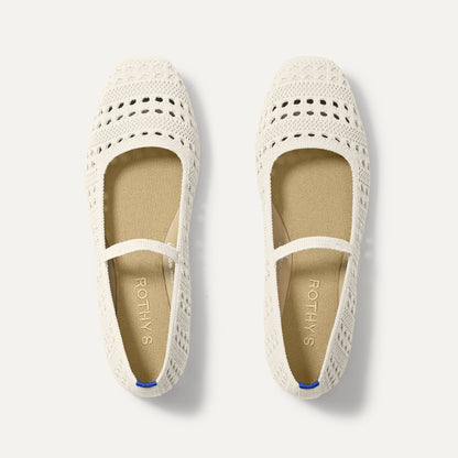 Rothy's The Max Square Mary Jane in Sandy Crochet