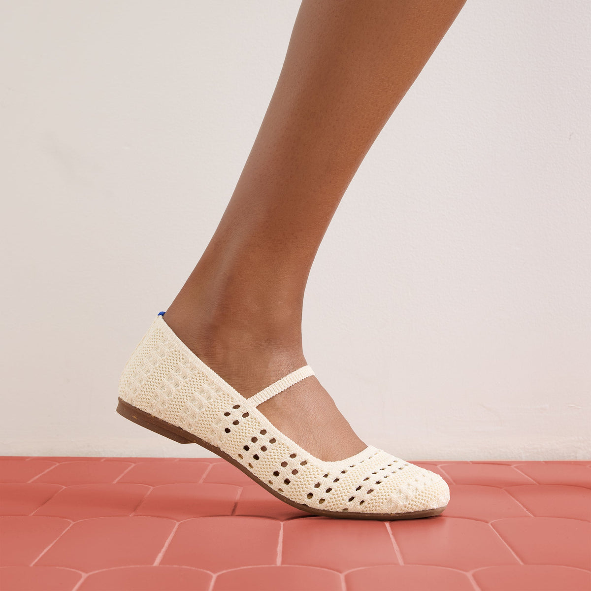 Rothy's The Max Square Mary Jane in Sandy Crochet