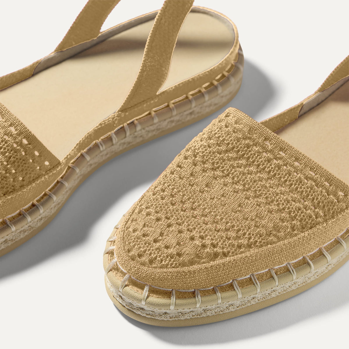 Rothy's The D'Orsay Espadrille in Camel Crochet