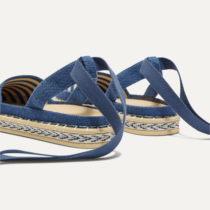 Rothy's The D'Orsay Espadrille in Deep Sea Stripe