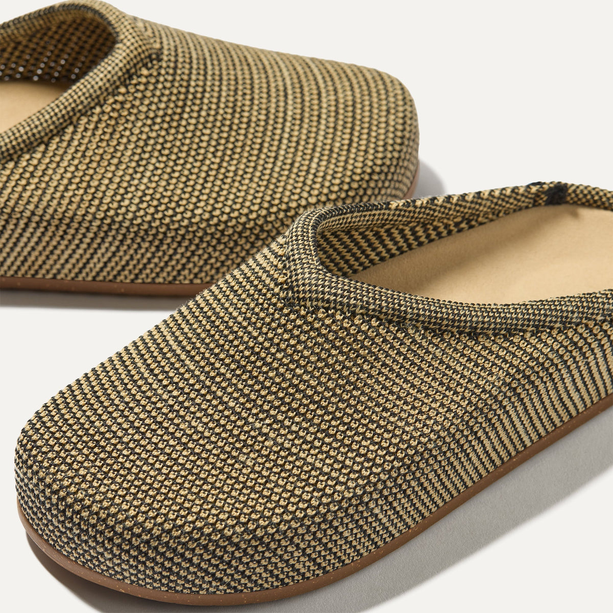 Rothy's The Casual Clog in Toffee Raffia-Knit