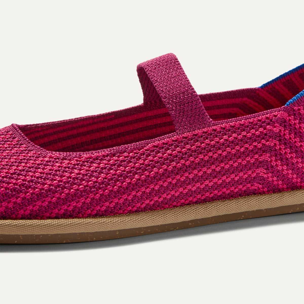 Rothy's Women's Cruiser Mary Jane in Raspberry Stripe