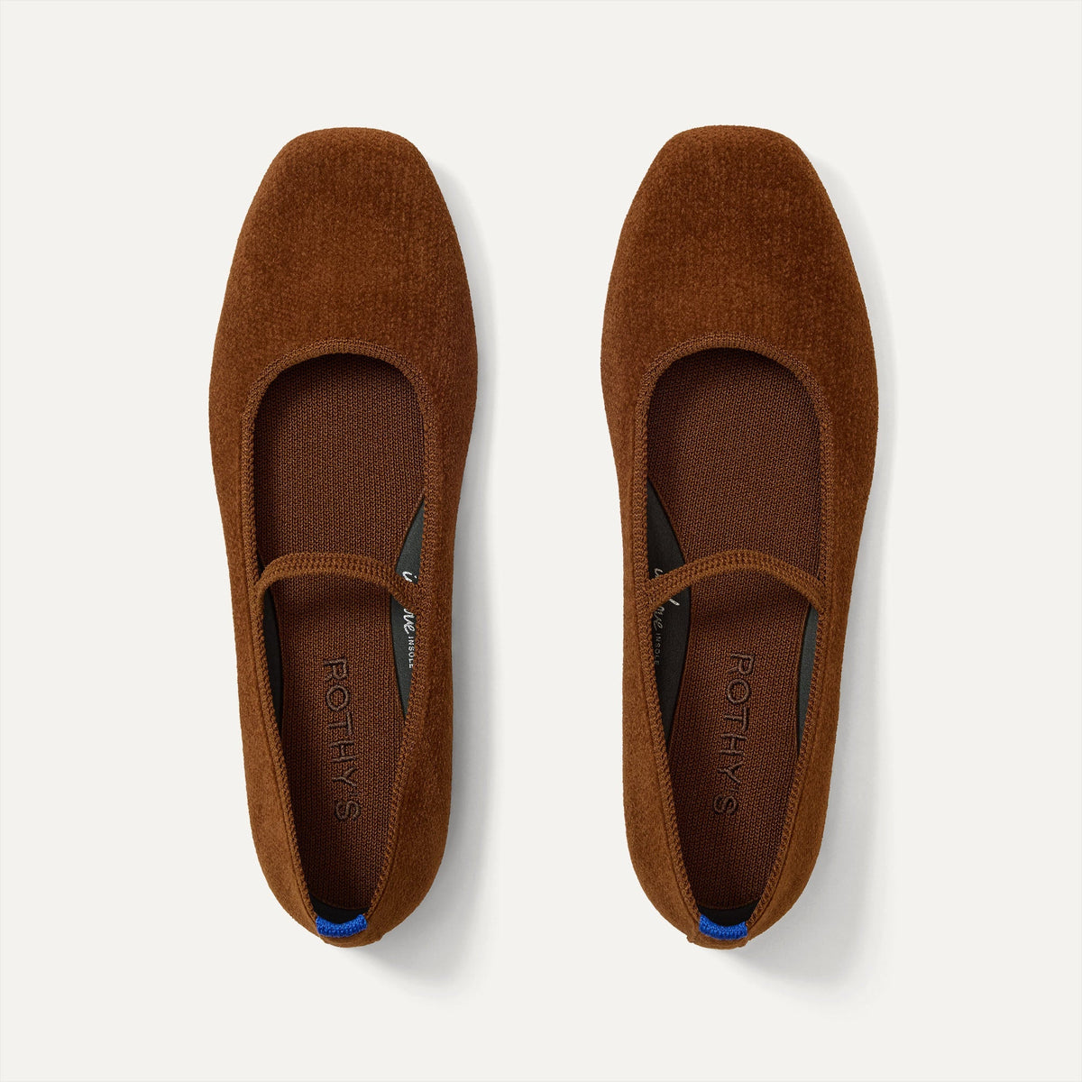Rothy's The Max Square Mary Jane in ReVelvet™ Russet