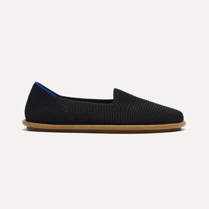 Rothy's Women's Cruiser Loafer in Black Raffia-Knit